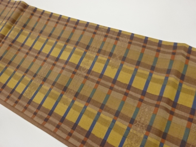 JAPANESE FUKURO OBI / WOVEN GRID